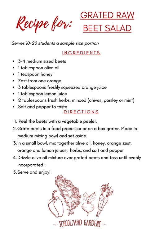 SYG Beet Salad Recipe Card
