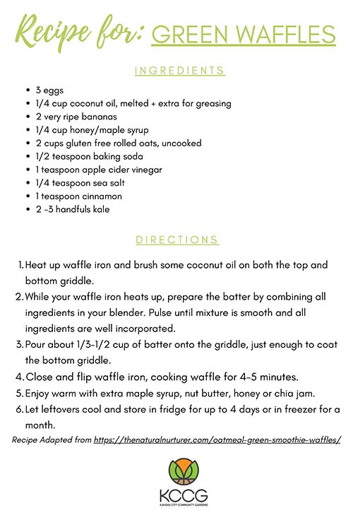 Green Waffles Recipe Card